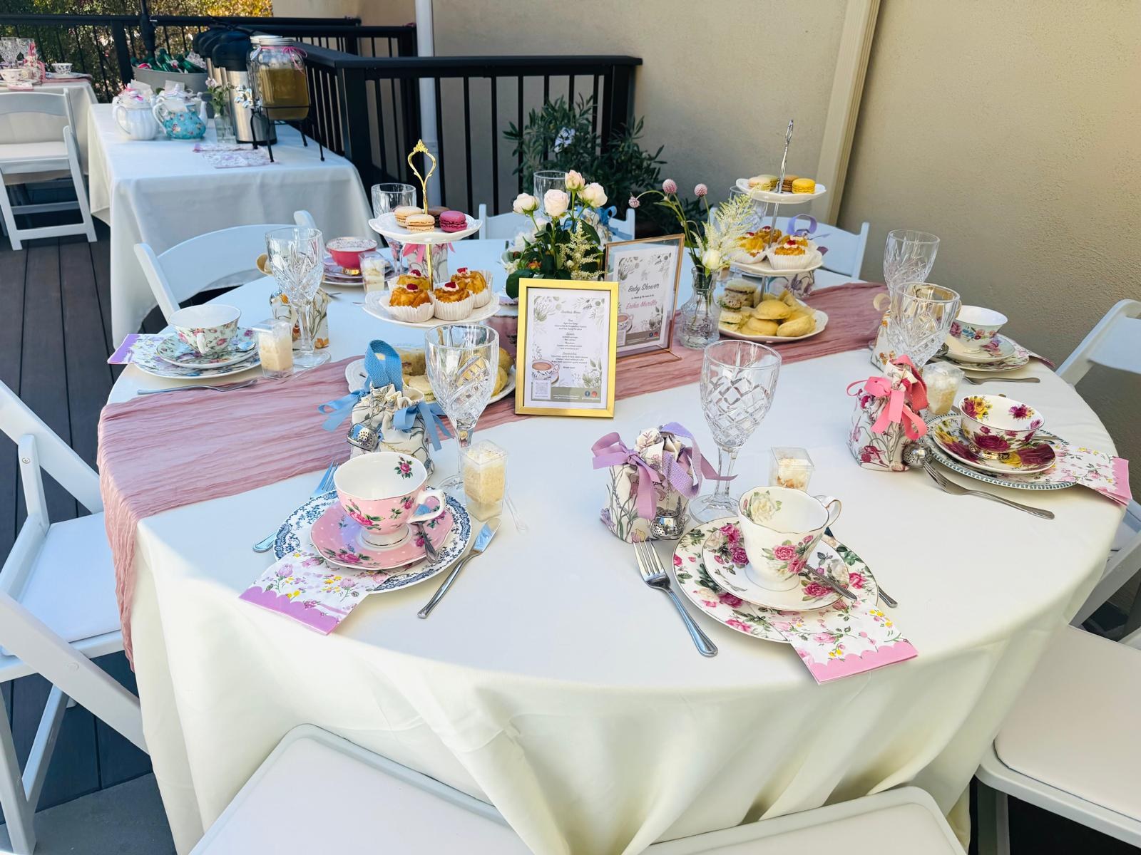Styled tea party table